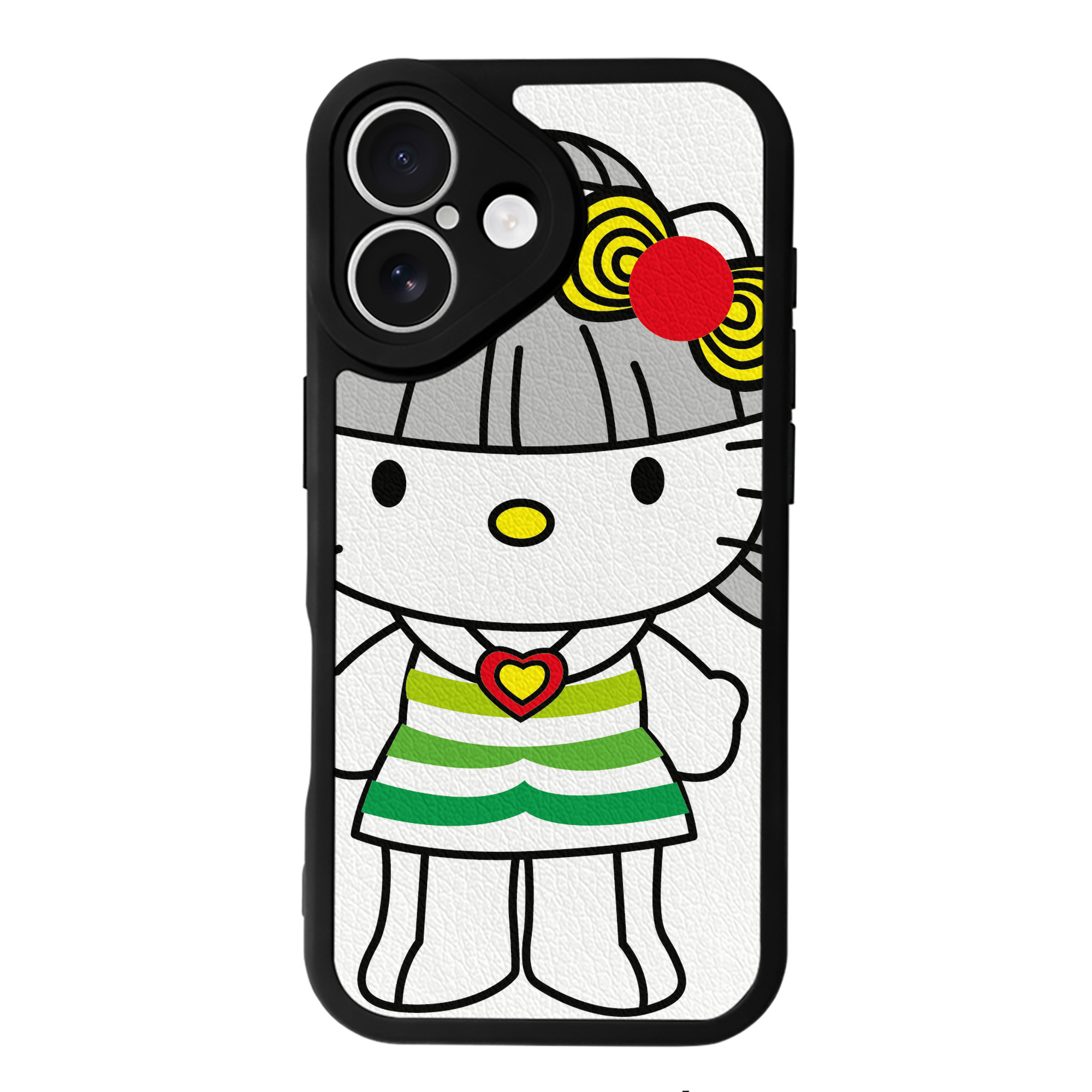 （画像用） Hello Kitty ハローキティ 【iPhone 16シリーズ対応】シリコンスマホケース（レザー調） 材質：シリコン